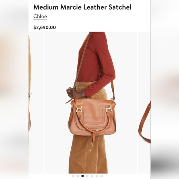 Chloe Marcie Medium Satchel Bag - Picture 15 of 17